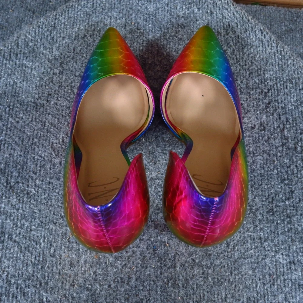 INC International Concepts Kenjay Womens Pump Size 6 Party Rainbow Metallic